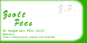 zsolt pecs business card